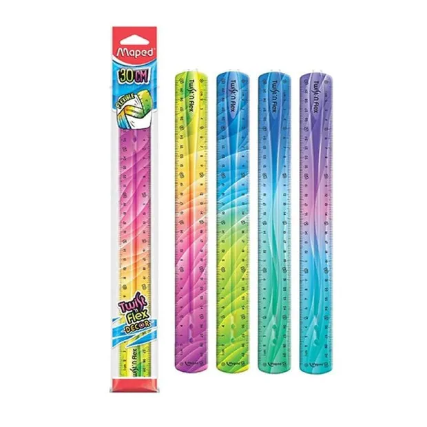 مسطرة مسطحة 30 سم TWISTNFLEX MAPED