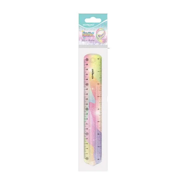 RÈGLE FLEXIBLE 20CM AVEC MOTIFS PASTEL