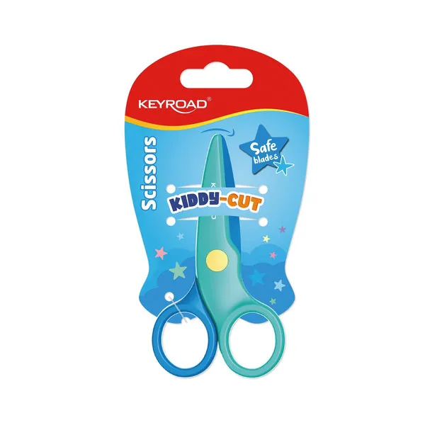 Keyroad – Ciseaux enfant 10,5 cm bout arrondi, couleurs assorties