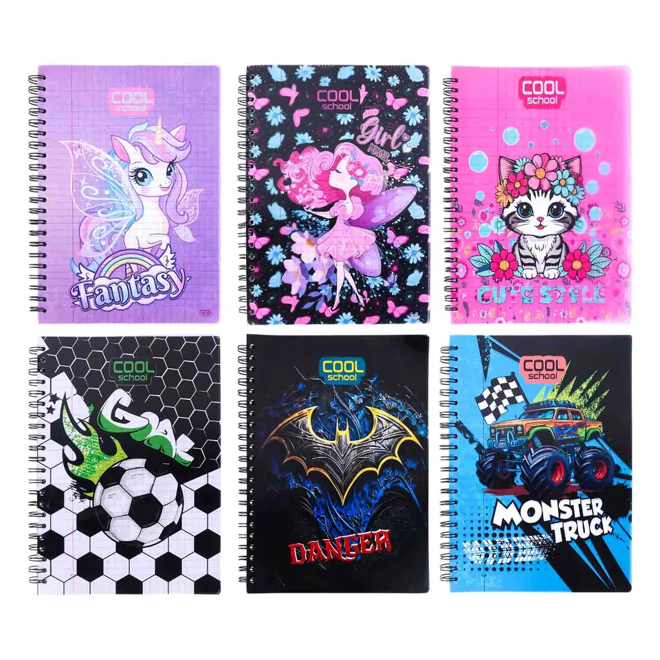 Cool School — Cahier à Spirale 300 Pages Grand Format
