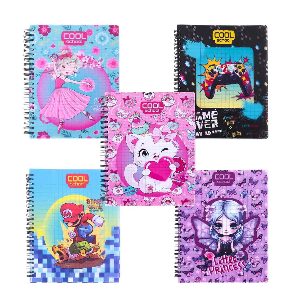 Cool School — Cahier à Spirale 200 Pages Petit Format 70g