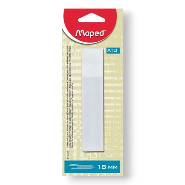 Maped – Lames cutter 18 mm rechange, boîte de 10