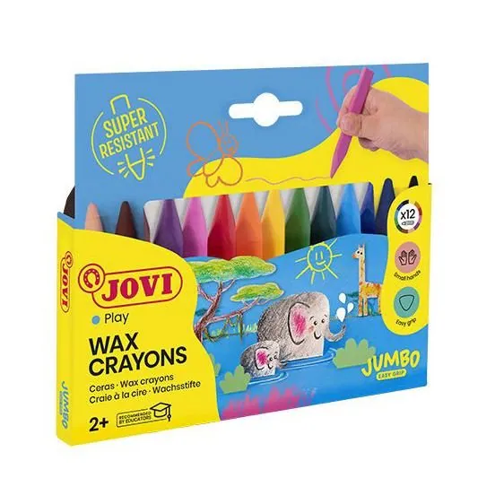 Crayon Pastel Jovi Art Jumbo Résistant 12 Couleurs
