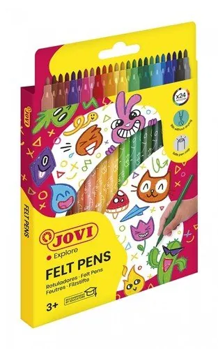 Feutres Super Lavables Jovi 24 Couleurs - Matériel de Dessin