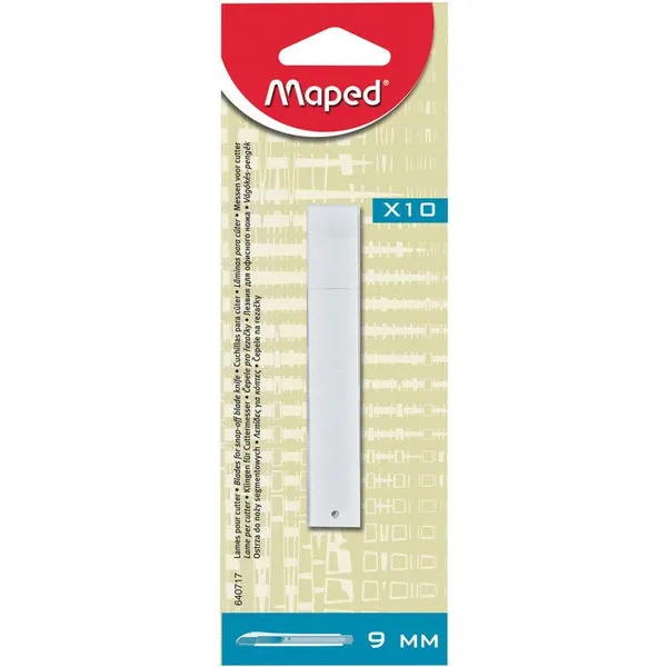 Maped – Lames cutter universelles 9 mm, boîte de 10