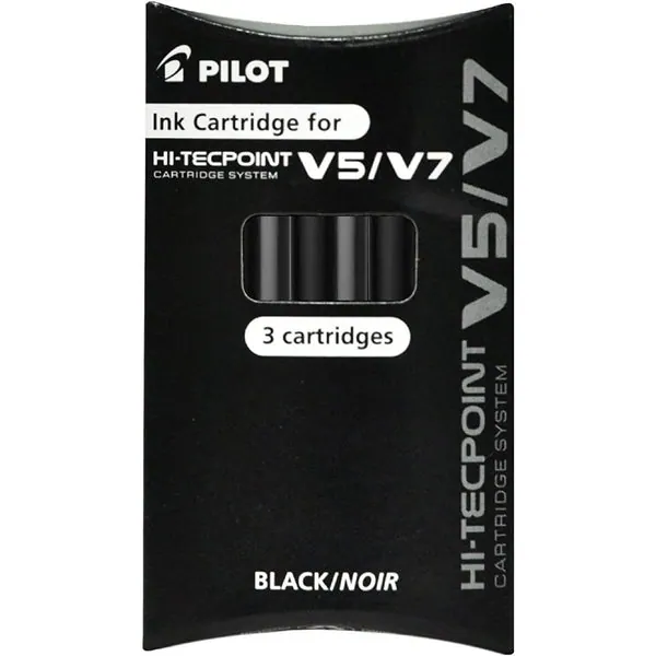 مجموعة من 3 خراطيش إعادة شحن V5/V7/PILOT سوداء