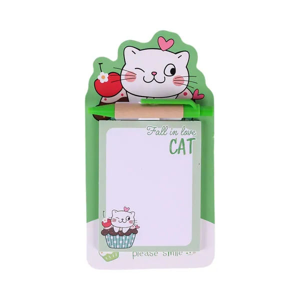 Bloc-notes Magnétique Chat Kawaii avec Stylo — Please Smile