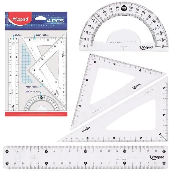 Maped - Kit de traçage 4 pièces 20 cm
