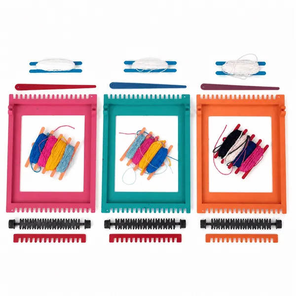 Kit de Tissage Le Coq Mensej — Métier à Tisser Enfant avec Fils Colorés