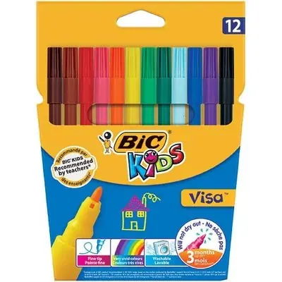 Pochette 12 Feutres de Coloriage BIC Kids Visa