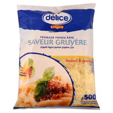 Fromage fondu râpé au gruyère Milkana DELICE 500 g