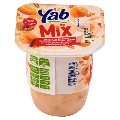 Yaourt mix Aux fruits jaunes et céréales YAB Le pot de - 100 g