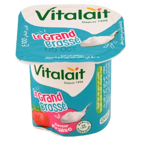 Yaourt brassé Fraise VITALAIT 100 g