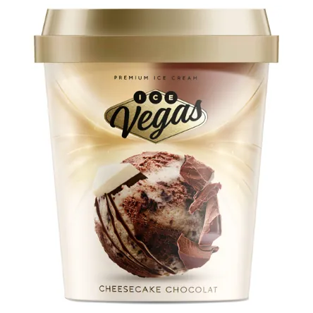 Glace Duo chocolat cheese cake ICE VEGAS 450 ml