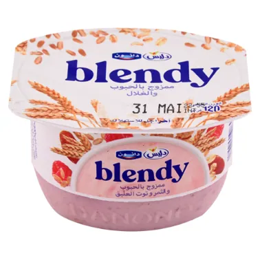 Yaourt Céréales, framboise et dattes DELICE DANONE 120 g