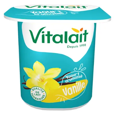 Yaourt aromatisé vanille VITALAIT 100 g