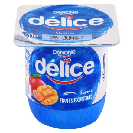 Yaourt aromatisé Fruits exotiques DELICE DANONE 110 g