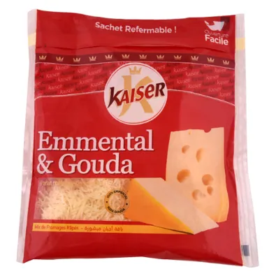 Fromage rapé Emmental et gouda KAISER 280 g