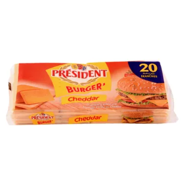 Fromage slice Burger cheddar PRESIDENT 300 g