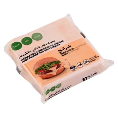 Préparation alimentaire slices Au cheddar TOUS LES JOURS 10Tranches