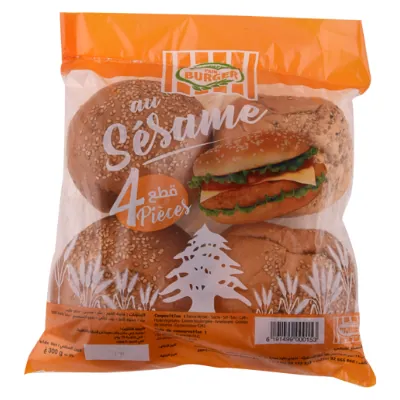 Pain hamburguer sésame LEBANESE FACTORY 4 x 300 g