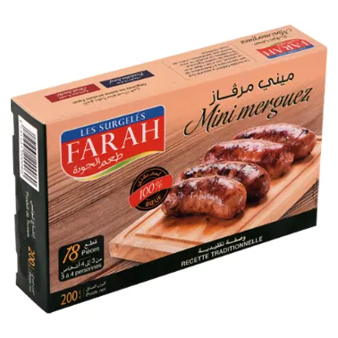 Mini merguez pur bœuf FARAH 200 g-18Pièces