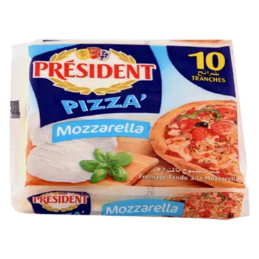 Fromage slice pizza À la mozzarella PRESIDENT 10 Tranches