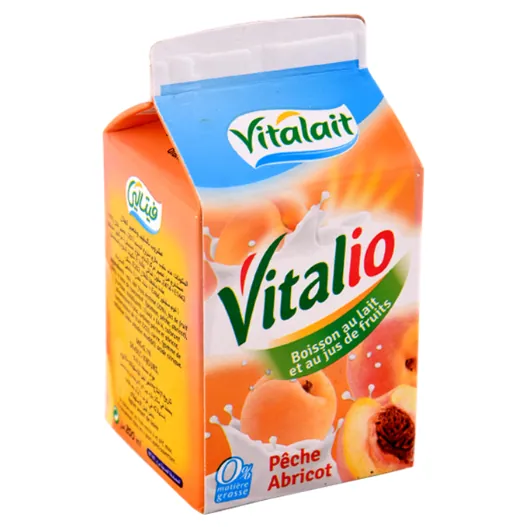 Boisson lactée pêche abricot VITALIO 200 ml