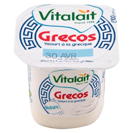 Yaourt à la grecque Nature VITALAIT 100 g