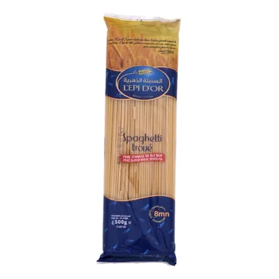 Pâte spaghetti troué n°1 L'EPI D'OR le sachet de 500 g