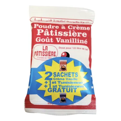 Crème Vanille LA PÂTISSIERE 40 g +1 Crème tunisienne 40 g