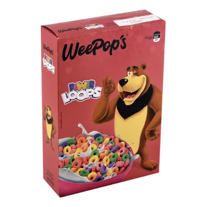 Céréales de blé, maïs et orge power loops WEEPOPS 300 g