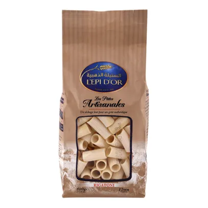 Pâtes traditionnelle rigatoni L'EPI D'OR le paquet de 500 g
