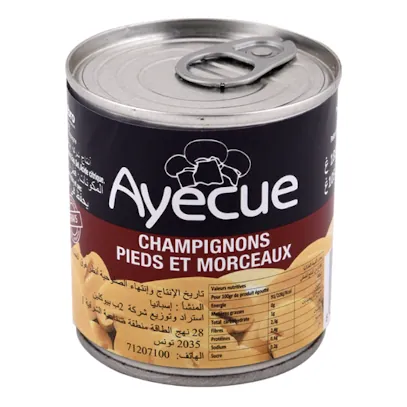 Champignon Pieds et morceaux AYECUE 185 g
