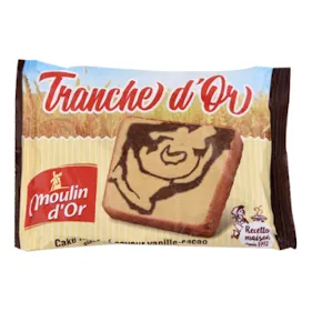 Cake Tranche d'or cacao-vanille MOULIN D'OR 42 g