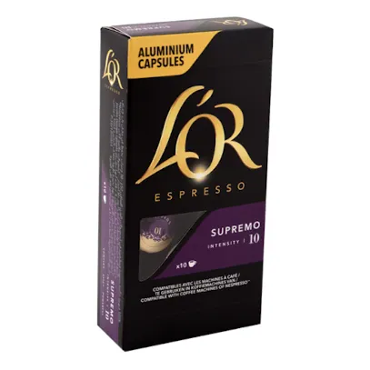 Café en capsule Supremo - Intensité 10 L'OR Le paquet de 10