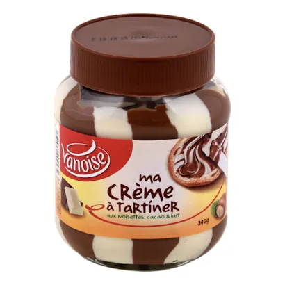 Pâte à tartiner noisettes, cacao et lait VANOISE 340 g