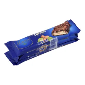 Barre biscuitée chocolat CRISPO 3 x 31 g