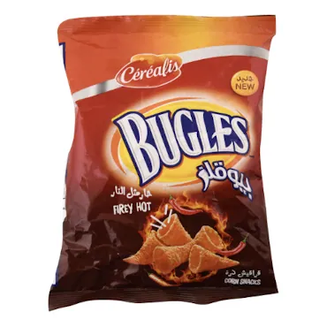 Chips Firey hot BUGLES 15 g