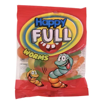 Bonbons gélifiés chenille HAPPY FULL 70 g