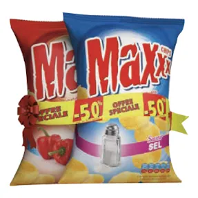 Chips panaché 50% sur 2ème MAXXX 2 x 75 g