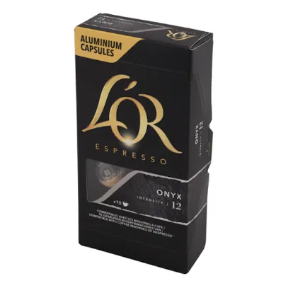Café en capsule Onyx - Intensité - Intensité 12 L'OR Le paquet de 10