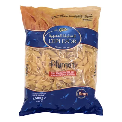 Pâte plume n°1 L'EPI D'OR le sachet de 500 g
