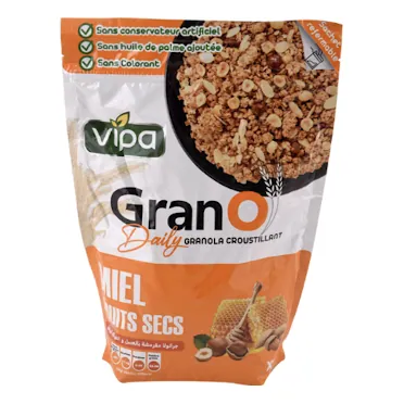 Granola croustillant miel-fruits secs VIPA 350 g