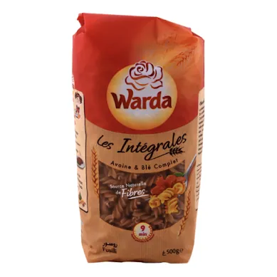 Pâte Fusilli intégrale LA ROSE BLAnCHE le paquet de 500 g