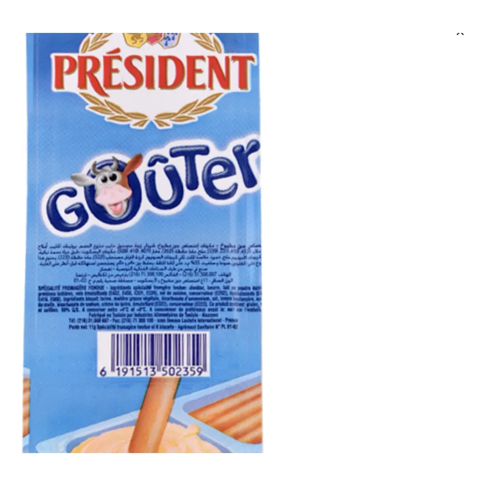 Fromage fondu et biscuits PRÉSIDENT Goûter 23 g