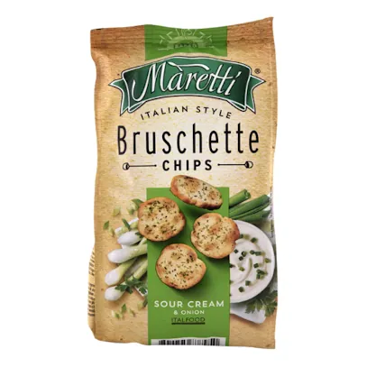 Bruschette chips Crème fraîche et oignon AL MARETTI 70 g