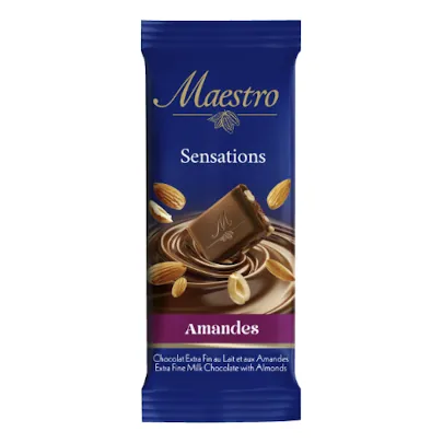 Chocolat au lait Sensations Amandes MAESTRO 90 g