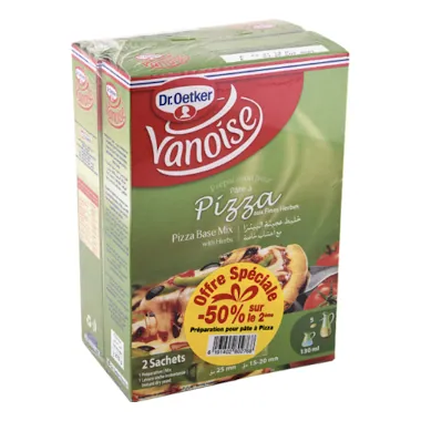 Préparation pâte à pizza VANOISE Le lot de 2 x 271 g
