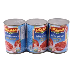 Sauce concassée A' l'ail SICAM 3 x 400 g